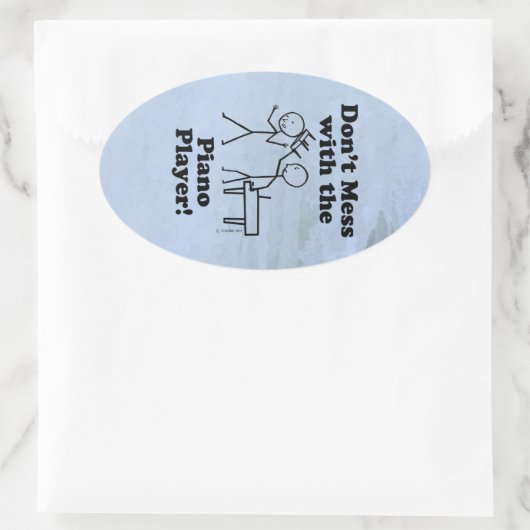 ピアノプレーヤーのオーバルステッカーを台無しにしない 楕円形シール (バッグ)