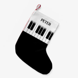 ピアノプレーヤーピアニストキーボード スモールクリスマスストッキング