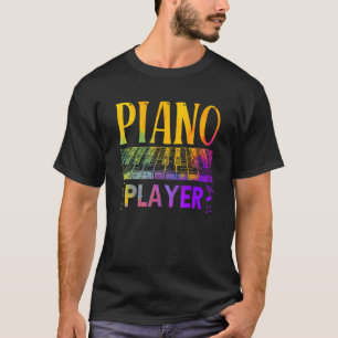 ピアノプレーヤー音楽ミュージシャン Tシャツ