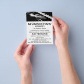 ピアノプレーヤー、キーボード、ピアノレッスン チラシ (手)