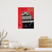 ピアノプレーヤー、音楽フェスティバルアールデコヴィンテージ ポスター (キッチン)