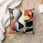 ピアノプレーヤー – Airbrush Art クッション (ブランケット)