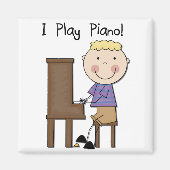 ピアノプレーヤーTシャツとギフト マグネット (正面)