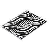 ピアノポルカウェーブズノート – ミュージカルブラック&ホワイト ノートブック (左側)