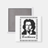 ピアノポートレートフレーム付きベートーベン鍵 マグネット (正面/裏面)