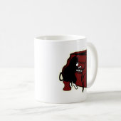 ピアノマグを遊んでいる猫 コーヒーマグカップ (正面右)