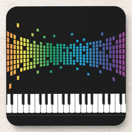ピアノミュージカル楽器音楽愛好家 コースター (正面)
