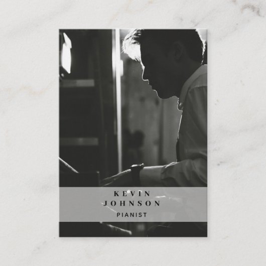 ピアノミュージシャンピアニスト写真ソーシャルメディア 名刺 (正面)