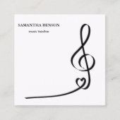 ピアノミュージシャン名刺付き音符 スクエア名刺 (正面)