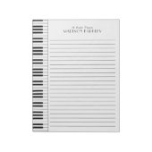 ピアノミュージシャン音楽先生 ノートパッド (回転)