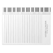 ピアノミュージシャン音楽先生 ノートパッド (正面)