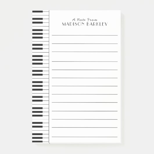 ピアノミュージシャン音楽先生 ポストイット (正面)