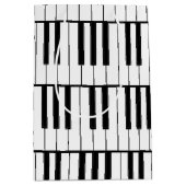 ピアノミュージシャン音楽先生 ミディアムペーパーバッグ (正面)