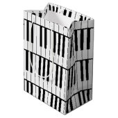 ピアノミュージシャン音楽先生 ミディアムペーパーバッグ (裏面アングル)