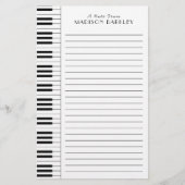 ピアノミュージシャン音楽先生 便箋 (正面)