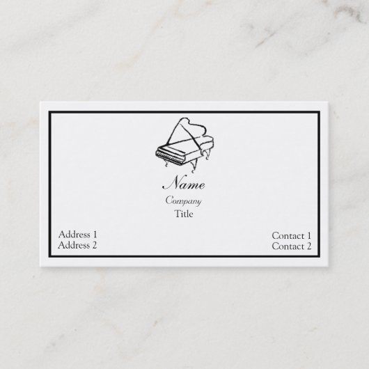ピアノミュージシャン 名刺 (正面)
