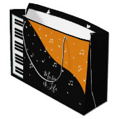 ピアノミュージックカスタム文字ラージ抱き枕 ラージペーパーバッグ (裏面アングル)