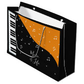 ピアノミュージックカスタム文字ラージ抱き枕 ラージペーパーバッグ (正面アングル)