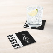 ピアノミュージックコースター スクエアペーパーコースター (インサイチュ)