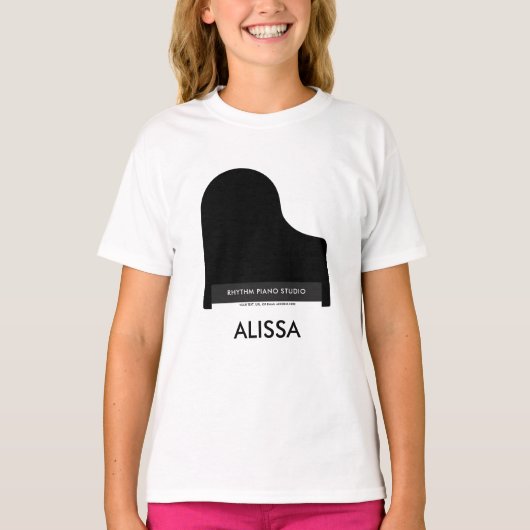 ピアノミュージックスタジオ先生奨学生 Tシャツ (正面)