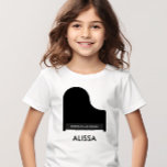 ピアノミュージックスタジオ先生奨学生 Tシャツ<br><div class="desc">このグランドピアノのTシャツでピアノや音楽のビジネスを宣伝しよう。生徒のカスタムギフトとして使え。スタジオパーソナライズされたの名前と情報を使って連絡いる。</div>