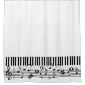 ピアノミュージックデザイン シャワーカーテン (正面)