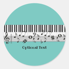 ピアノミュージックデザイン ラウンドシール