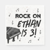 ピアノミュージックバースデーパーティー紙ナプキンス スタンダードランチョンナプキン (正面)