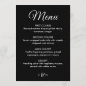 ピアノミュージックブラック&ホワイトフォトモノグラム結婚ズ メニュー (裏面)