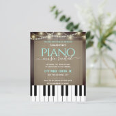 ピアノミュージックリサイタルフォーマル招待状ブラウン (スタンド正面)