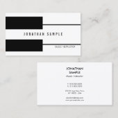 ピアノミュージック先生インストラクターエレガントモダン 名刺 (正面/裏面)