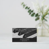 ピアノミュージック先生シンプルクラシック 名刺 (スタンド正面)