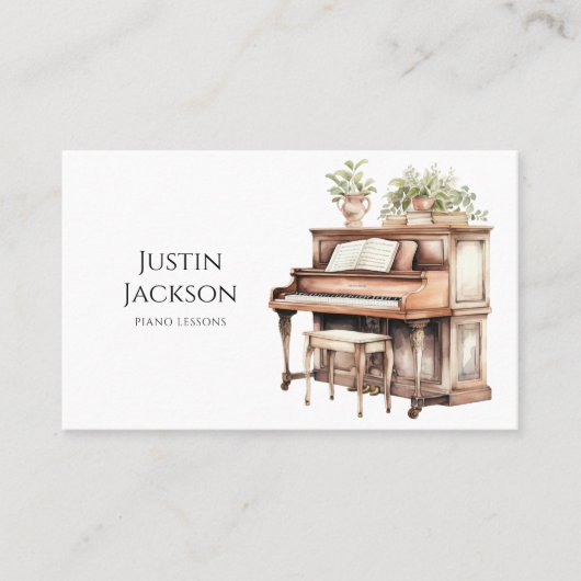 ピアノミュージック先生ミュージシャン 名刺 (正面)