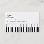 ピアノミュージック先生 エレガント 名刺 (正面)