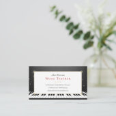 ピアノミュージック先生 | ユニーク 名刺 (スタンド正面)