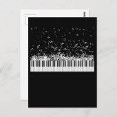ピアノミュージック楽器ミュージシャンピアニスト ポストカード (正面/裏面)
