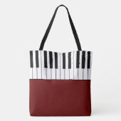 ピアノモダンオールオーバートートバッグ名入り トートバッグ (裏面)