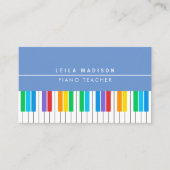 ピアノモダンカラフルの鍵盤先生 名刺 (正面)
