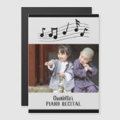 ピアノリサイタルその他のミュージカルイベント写真 マグネット招待状 (正面/裏面)
