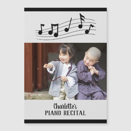 ピアノリサイタルその他のミュージカルイベント写真 マグネット招待状 (正面)