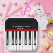 ピアノリサイタルキーボード ペーパープレート (パーティー)