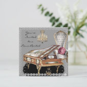 ピアノリサイタルヴィンテージスタイル 招待状 (スタンド正面)