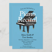 ピアノリサイタル招待状音楽会 招待状 (正面/裏面)