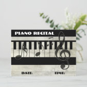 ピアノリサイタル招待状 招待状 (スタンド正面)