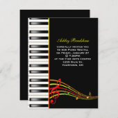 ピアノリサイタル招待状 招待状 (正面/裏面)