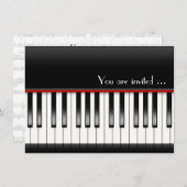 ピアノリサイタル招待状 招待状 (正面/裏面)