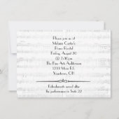 ピアノリサイタル招待状 招待状 (裏面)