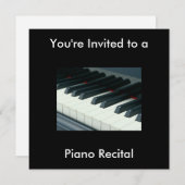 ピアノリサイタル招待状 招待状 (正面/裏面)