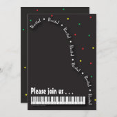 ピアノリサイタル招待状 招待状 (正面/裏面)