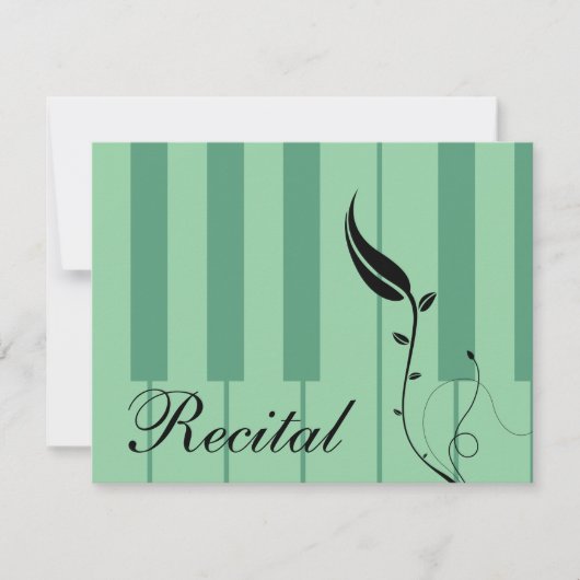 ピアノリサイタル招待状 招待状 (正面)